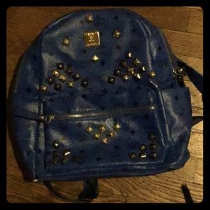 Royal blue mcm bookbag
